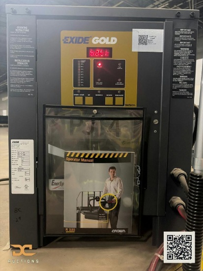 (1) Exide Gold Industrial Forklift Battery Charger | EnerSys | Digital Display