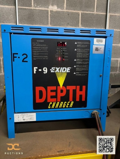 (1) Exide F-9 Depth Charger Industrial Forklift Battery Charger