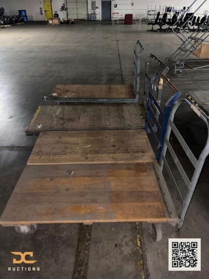 (4) Platform Carts with Wood Deck