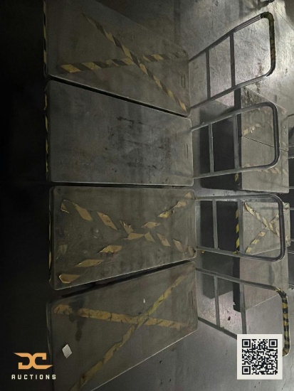(4) Steel Platform Hand Trucks w/ Safety Tape