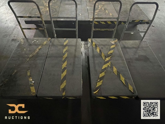 (4) Steel Platform Carts w/ Push Handle