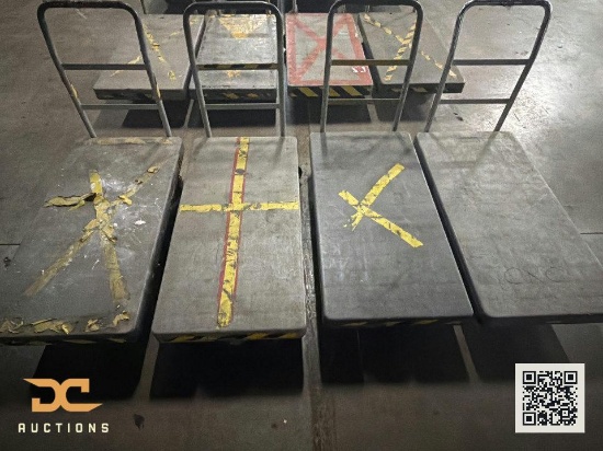 (4) ]Steel Platform Carts w/ Push Handle