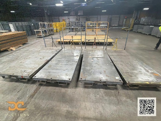 (4) Heavy-Duty Steel Flatbed Carts