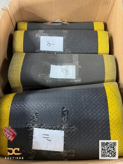 (10) Rolled Anti-Fatigue Floor Mats | Gray & Yellow | 134' Total