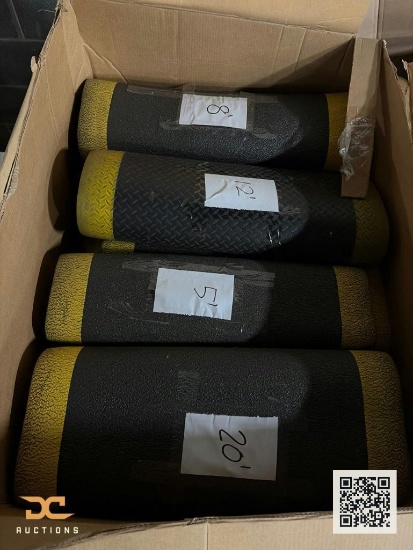 (11) Rolled Anti-Fatigue Floor Mats | Gray & Yellow | 157' Total