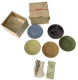 Japanese Ceramic Plate Collection with Sticks