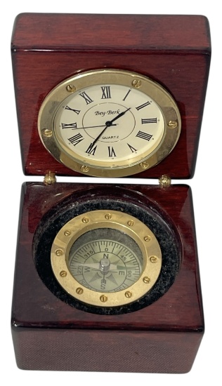Wood Box Compass and Bey Berk Clock