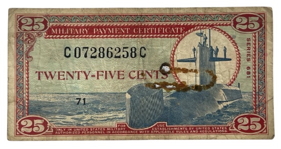 Vintage Military Payment Certificate