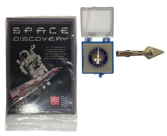 Space Discovery Stamps | Apollo NASA Pin | Clip
