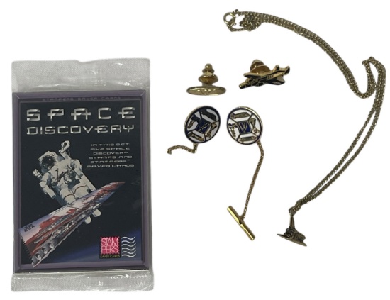 Space Discovery Stamps | The Marquardt Corporation Pins | Necklace