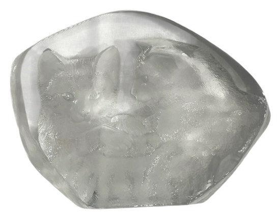 Crystal Cat Paperweight