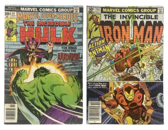 Marvels The Incredible Hulk and The Invincible Iron Man Comic Book Collection