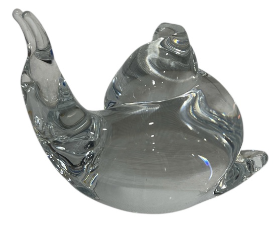 Crystal Snail With Signature on the Bottom