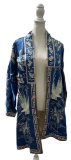 Blue Asian Satin Silk Hand Embroidered
