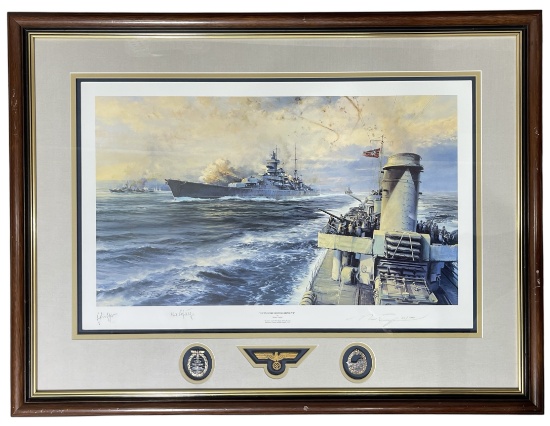 Signed Framed Offshore Bombardment by RObert Taylor | No. 411 | With COA