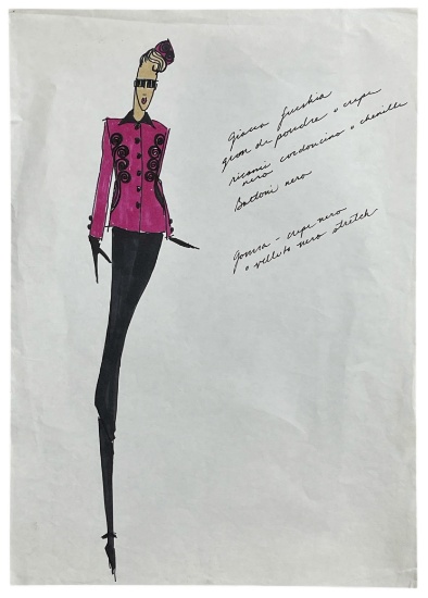Luxury Fashion Brands | Original Designer Sketch | One of a Kind Artwork