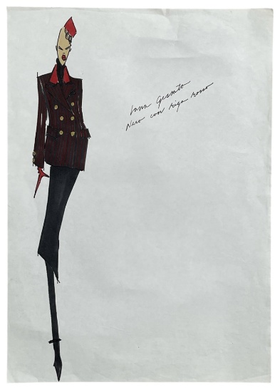 Luxury Fashion Brands | Original Designer Sketch | One of a Kind Artwork