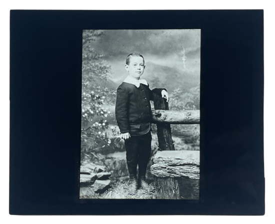 Vintage Glass Photo Slide