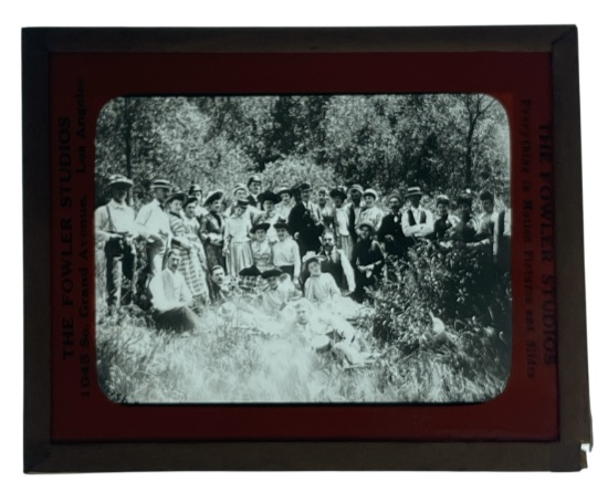 Vintage Glass Photo Slide