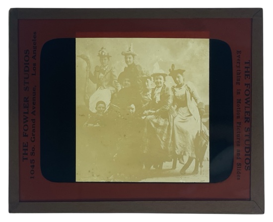 Vintage Glass Photo Slide