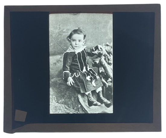 Vintage Glass Photo Slide