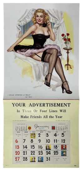 Adult 1957 Calendar | January Page