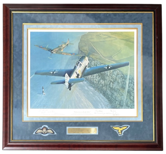 SIGNED Framed WWII Aviation With Two Fighter Aircraft | No. 851