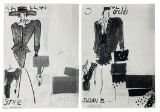 Christian Dior | Original Dior Stamp On Fashion Sketches | Prints