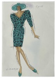 Christian Dior | Original Designer Sketch | One of a Kind Artwork