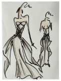 Luxury Fashion Brands | Original Designer Sketch | One of a Kind Artwork