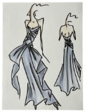 Luxury Fashion Brands | Original Designer Sketch | One of a Kind Artwork