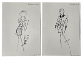 Christian Dior | Original Dior Stamp On Fashion Sketches | Prints