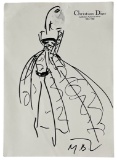 Christian Dior | Original Designer Sketch Signed | One of a Kind Artwork
