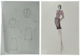 Luxury Fashion Brands | Original Designer Sketch | One of a Kind Artwork
