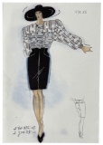 Christian Dior | Original Designer Sketch | One of a Kind Artwork