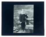 Vintage Glass Photo Slide