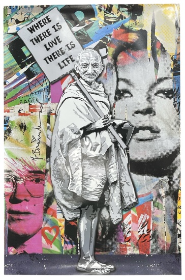 Mr. Brainwash | Gandhi | Where There is Love There is Life | Poster