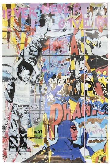 Mr. Brainwash | Never Never Give Up Poster
