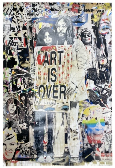 Mr. Brainwash | John Lennon and Yoko Ono | Art is Over | Poster