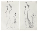 Luxury Fashion Brands | Original Designer Sketch | One of a Kind Artwork
