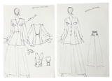 Luxury Fashion Brands | Original Designer Sketch | One of a Kind Artwork