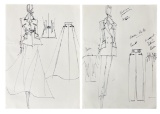 Luxury Fashion Brands | Original Designer Sketch | One of a Kind Artwork