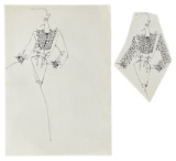 Luxury Fashion Brands | Original Designer Sketch | One of a Kind Artwork