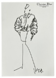 Christian Dior | Original Designer Sketch | One of a Kind Artwork