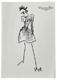Christian Dior | Original Designer Sketch | One of a Kind Artwork