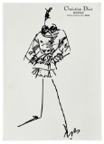 Christian Dior | Original Designer Sketch | One of a Kind Artwork