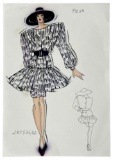 Christian Dior | Original Designer Sketch | One of a Kind Artwork