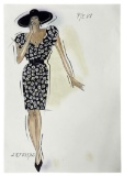 Christian Dior | Original Designer Sketch | One of a Kind Artwork
