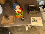 Box of Misc.. Sterling, Copper, Beer Advertising