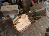 Misc Lot - Battery Eliminator, Car Parts, Coats & Clarke Display, 1920's Fuel Tank